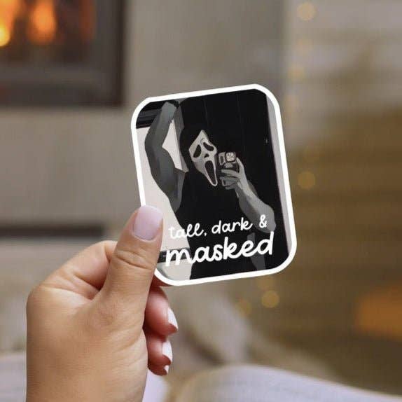 Tall Dark and Masked Smut Sticker