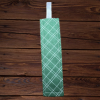 Green Plaid Fabric Bookmark