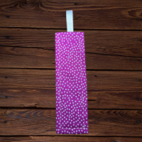 Pink Polkadot Fabric Bookmark
