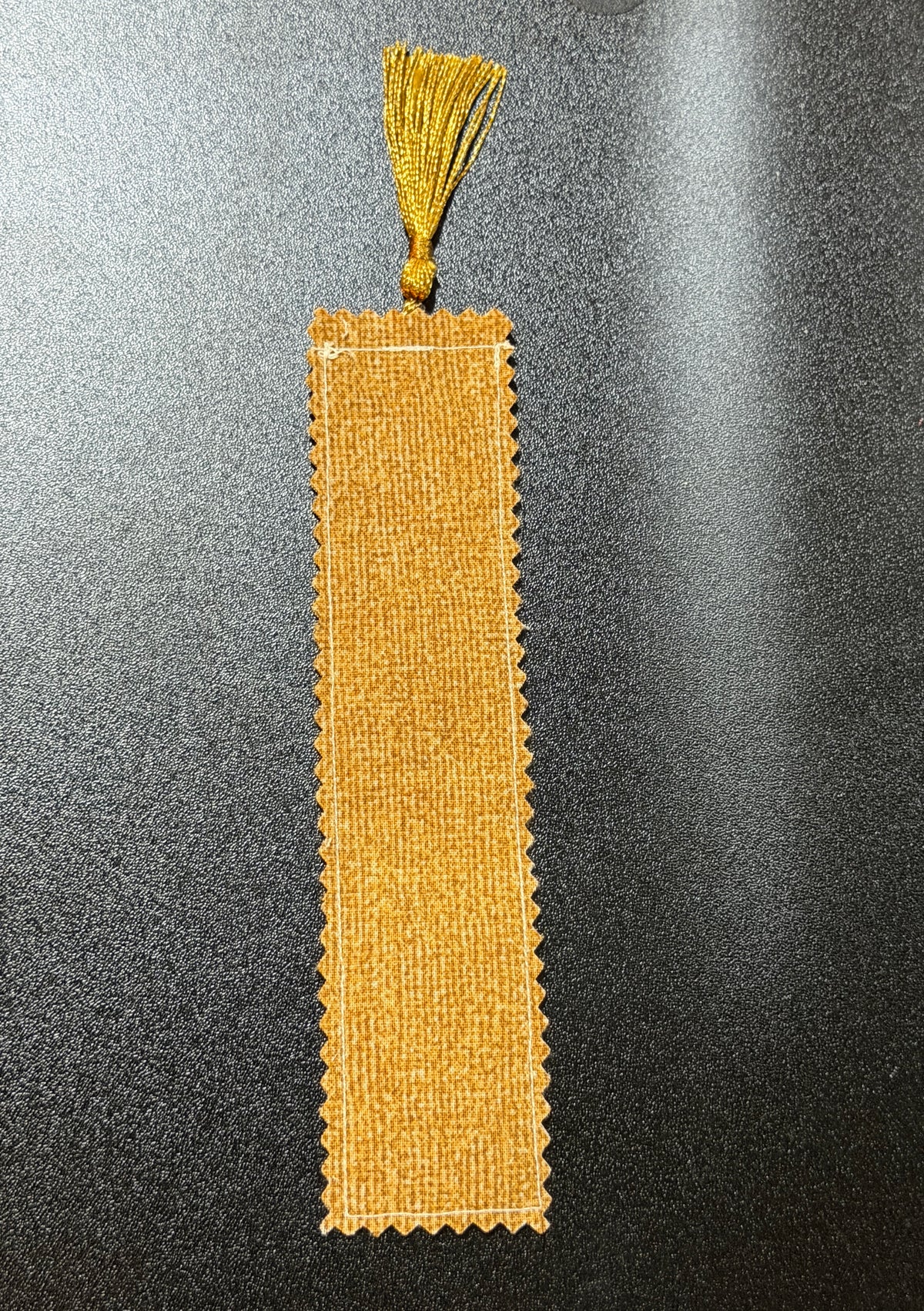 Tan Woven Fabric Bookmark