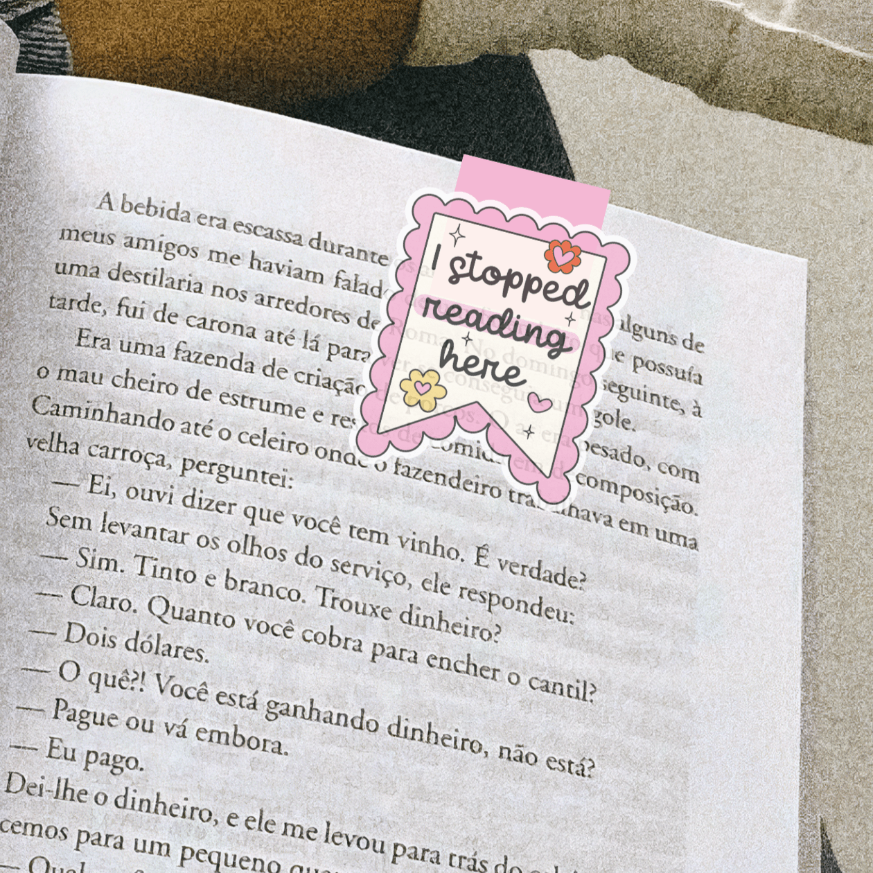I Stopped Reading Here Magnetic Bookmark