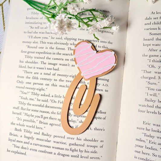 3D Printed Heart Paperclip Bookmark