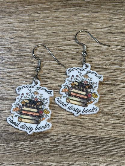 Bookish Acrylic Earrings