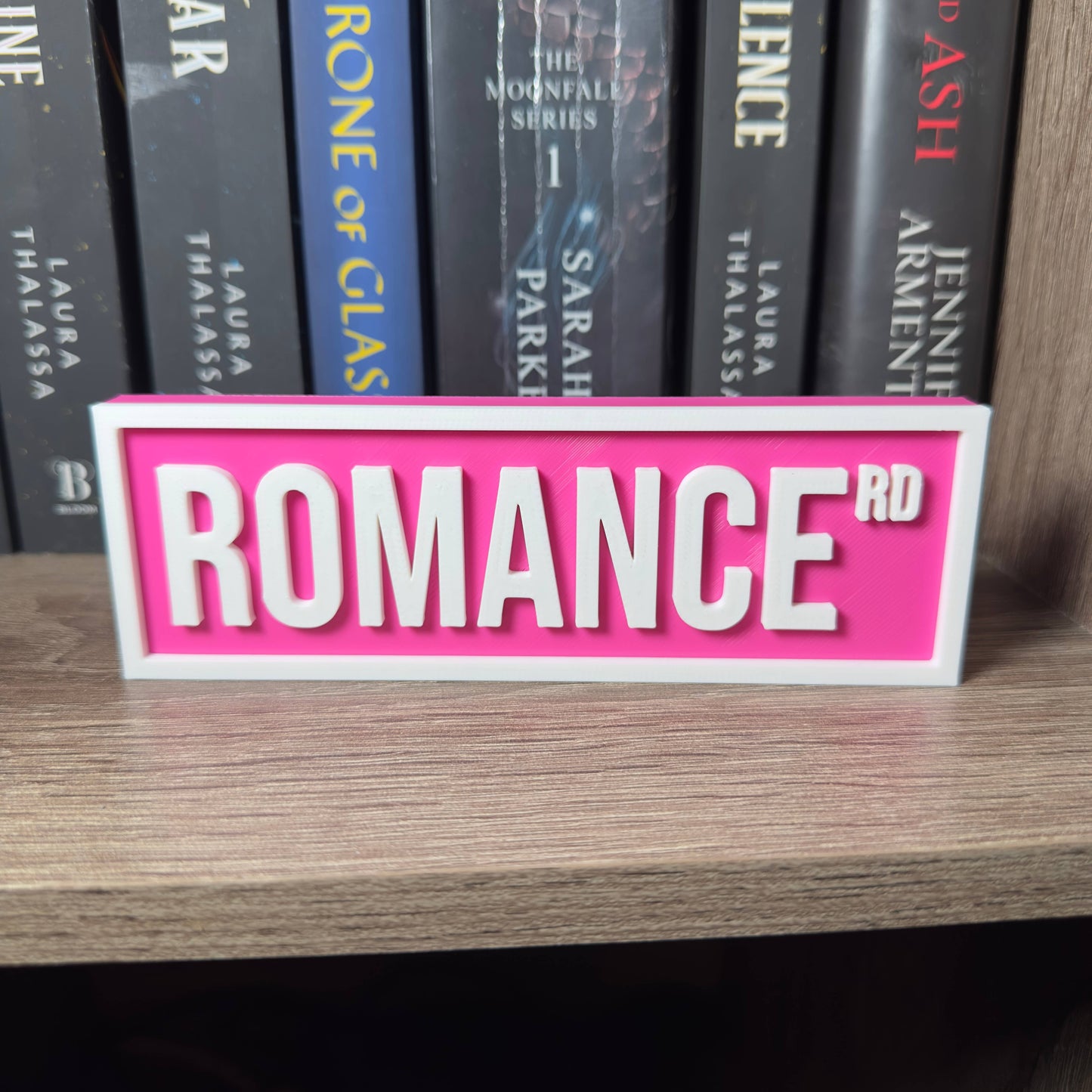 Romance Street Bookshelf Sign