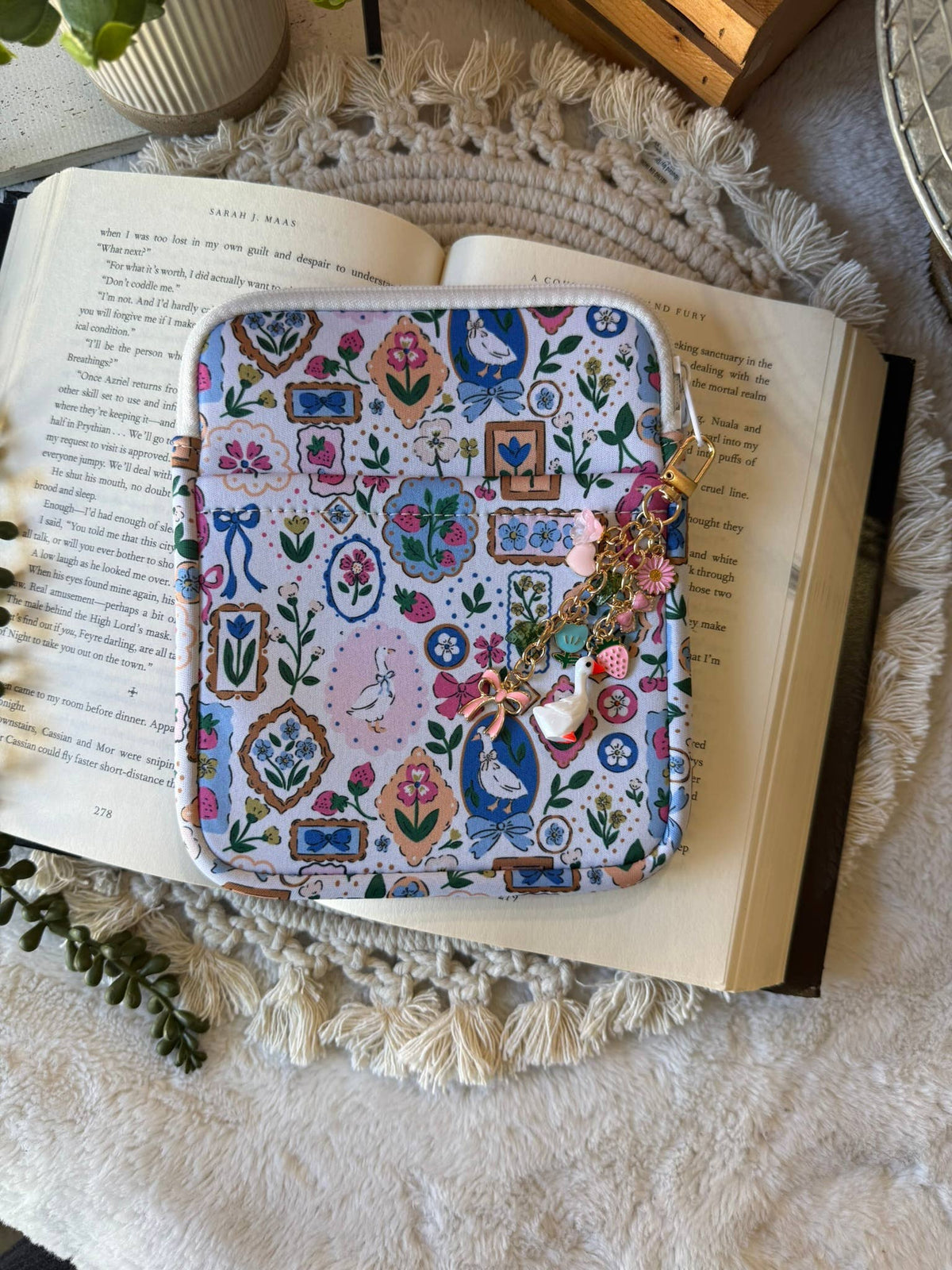 Reading Coquette Goose Kindle Sleeve