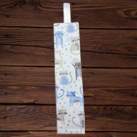 Blue and Brown Cat Fabric Bookmark