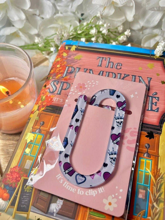 Dark Romance Symbols Jumbo Acrylic Paperclip Bookmark