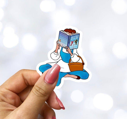 Princess Reading Heated Rivalry Sticker