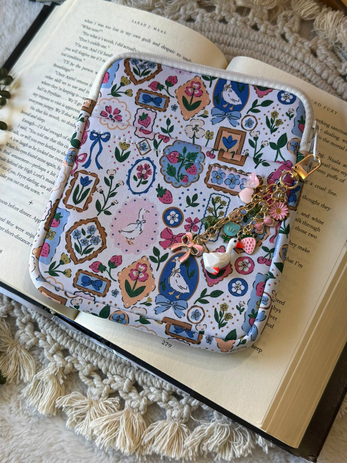 Reading Coquette Goose Kindle Sleeve